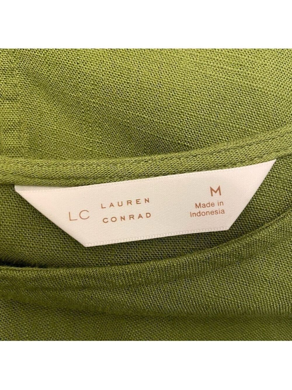 Lauren Conrad Puff Sleeve Popover Short Sleeve Top Size Medium - Picture 7 of 9
